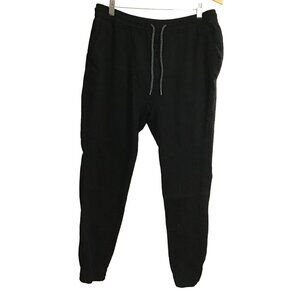 BROOKLYN CLOTH THE JOGGER MENS BLACK ELASTIC WAIST TAPPER LEG SIZE X- LARGE